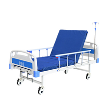 MT2CBS Two Crank Manual Hospital Bed with Mattress, Side Railings and Wheels