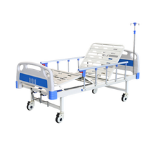 MT2CBS Two Crank Manual Hospital Bed with Mattress, Side Railings and Wheels