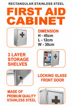 Rectangular Heavy-Duty Wall-Mounted Metal First Aid Cabinet