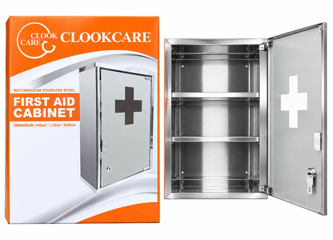 Rectangular Heavy-Duty Wall-Mounted Metal First Aid Cabinet