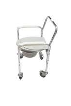 NE0901 Aluminum Commode Chair With Wheels