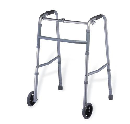 MT912L-5 Aluminum Folding Walker w/ Wheels