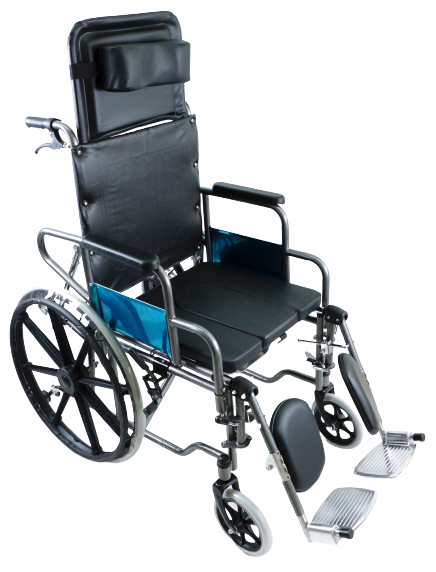 GCV608 RECLINING COMMODE WHEELCHAIR